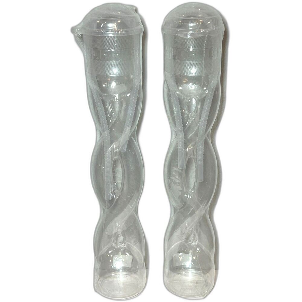 7-Eleven Slurpee Reusable Bottles “First Fill Free” Twisted Cups - NEW - Lot (2)